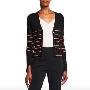 Jonathan Simkhai Black and Orange Cardigan Sweater medium